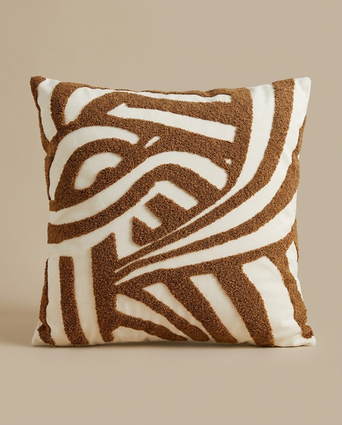 ARLO Knit Pillow in Oatmeal, chunky knit throw pillow with PP cotton fill