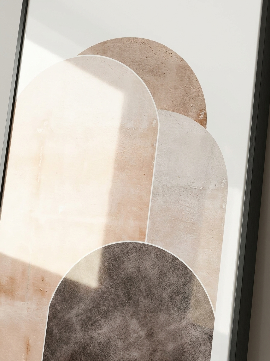 Bage Wall Art, architectural arch artwork, close-up detail