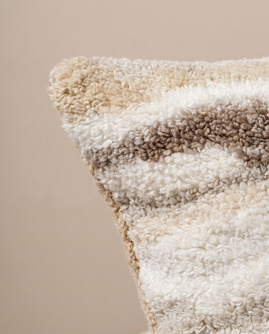 BODHI Knit Pillow, bouclé throw pillow with a PP cotton fill