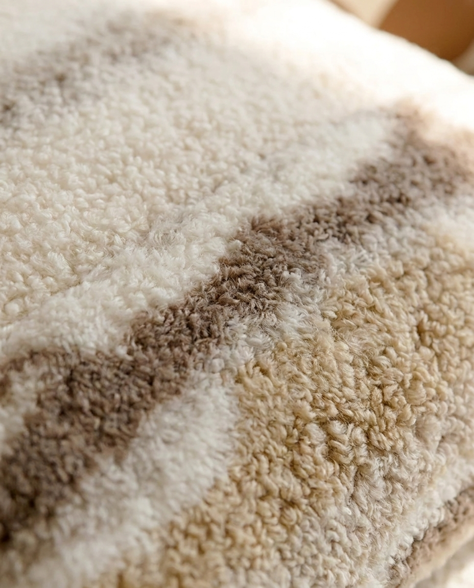 BODHI Knit Pillow, close-up of bouclé fabric texture