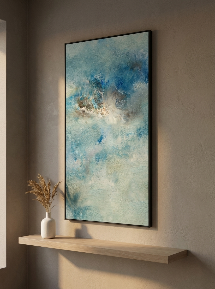 Dypet Abstract Canvas, hand-painted artwork, alternate view