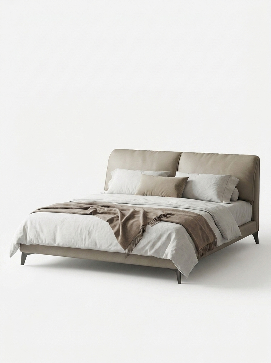 Eldrin Bed, solid wood frame detail