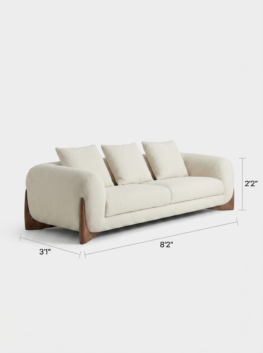 Favn Lounge Sofa, dimensions diagram