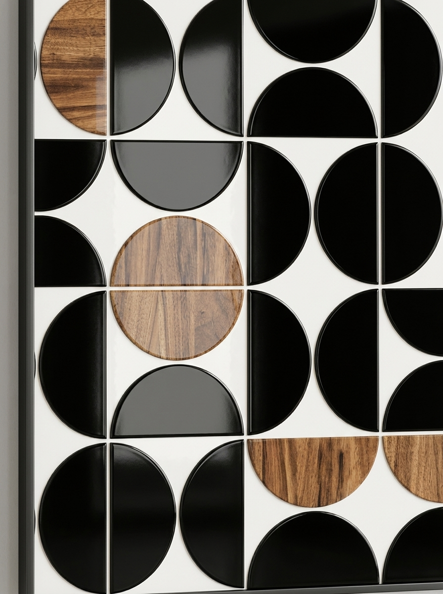 Form Wall Art, geometric circular design, close-up detail