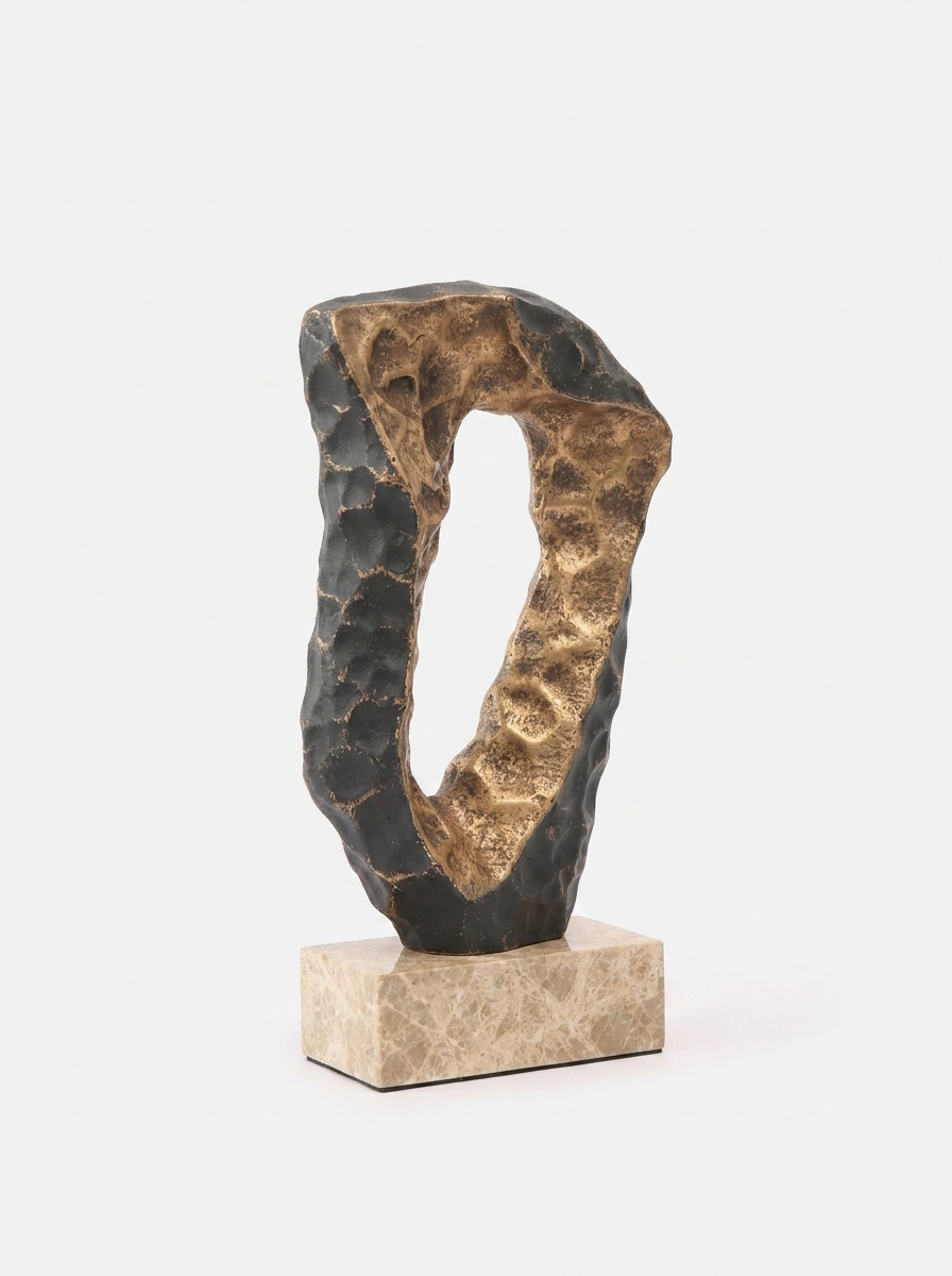 Gloa Sculpture, cast metal sculpture, front view
