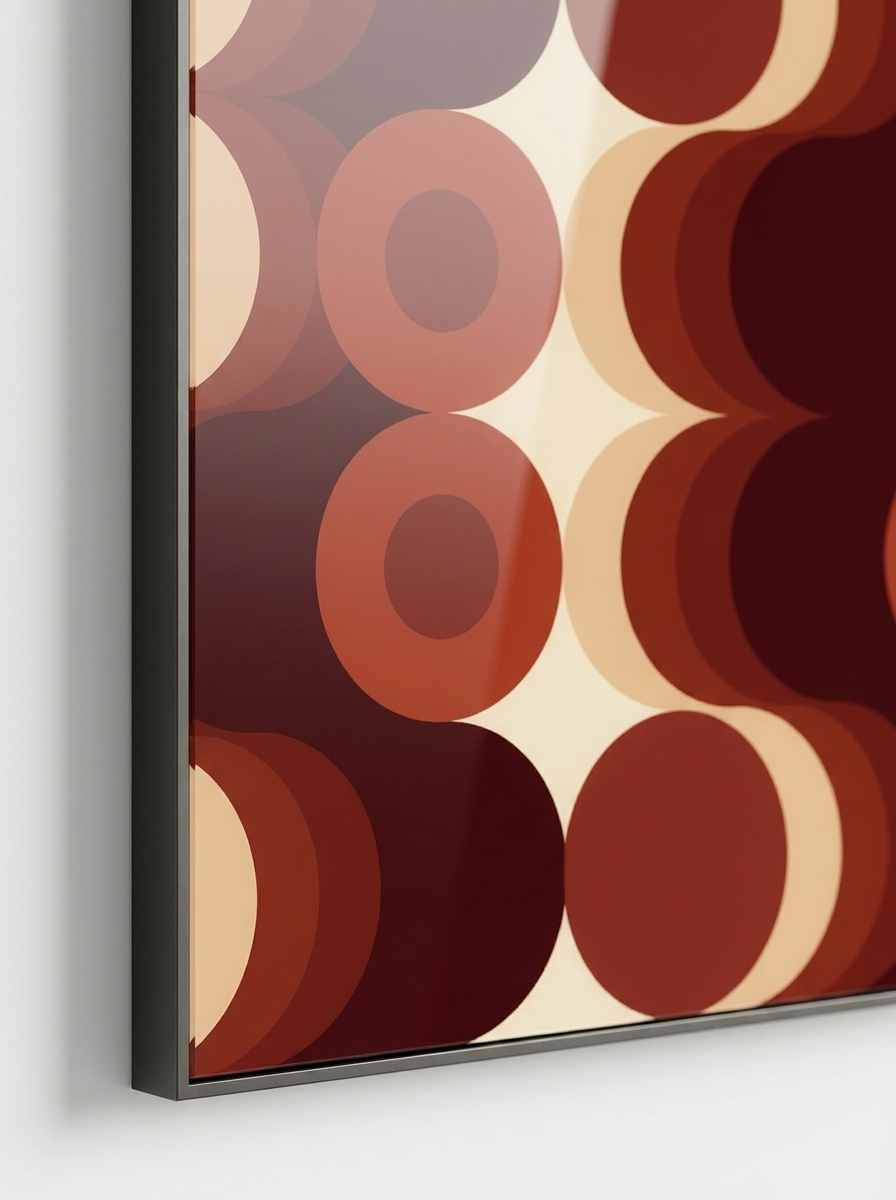 Glod Wall Art, geometric circular artwork, close-up detail