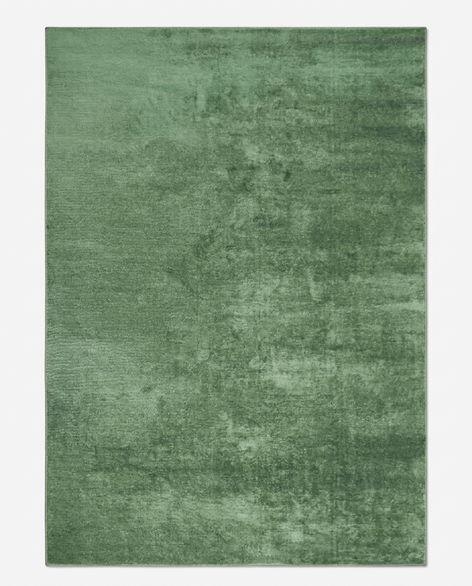 Gloss Liquid Luster Rug in Lichen Glow, high-luster rug with liquid-effect finish