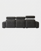 Gray sectional sofa on a white background