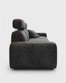 Gray sectional sofa on a white background