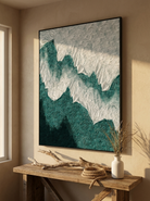 Havet Ocean Canvas, hand-painted ocean-inspired artwork, alternate view