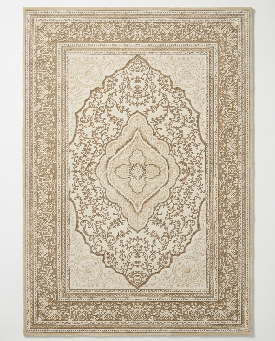 Hedda Sculptural Relief Rug in Desert Ash, sculptural relief rug in wool, bamboo, or Tencel