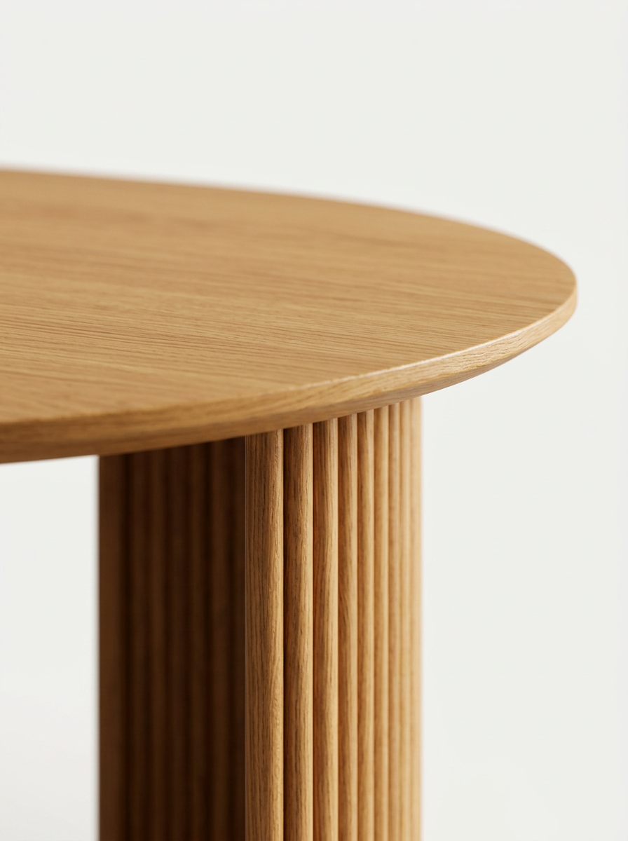 Samla Oval Fluted Dining Table