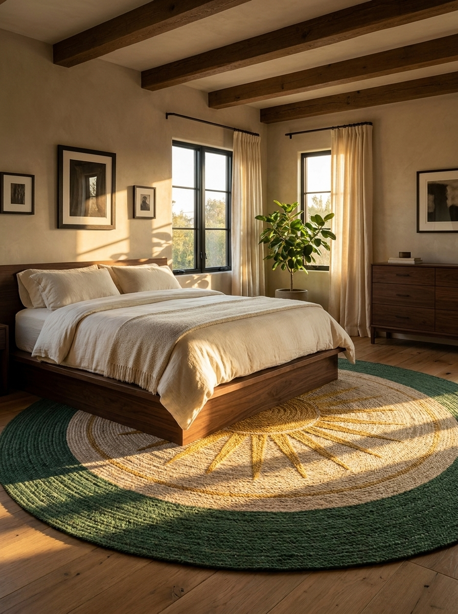 Mustra Sunburst Round Rug