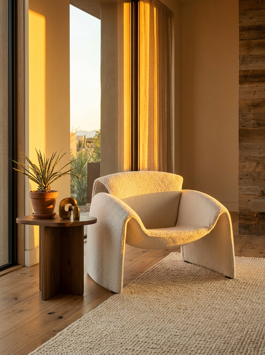 Boucle Sculptural Chair