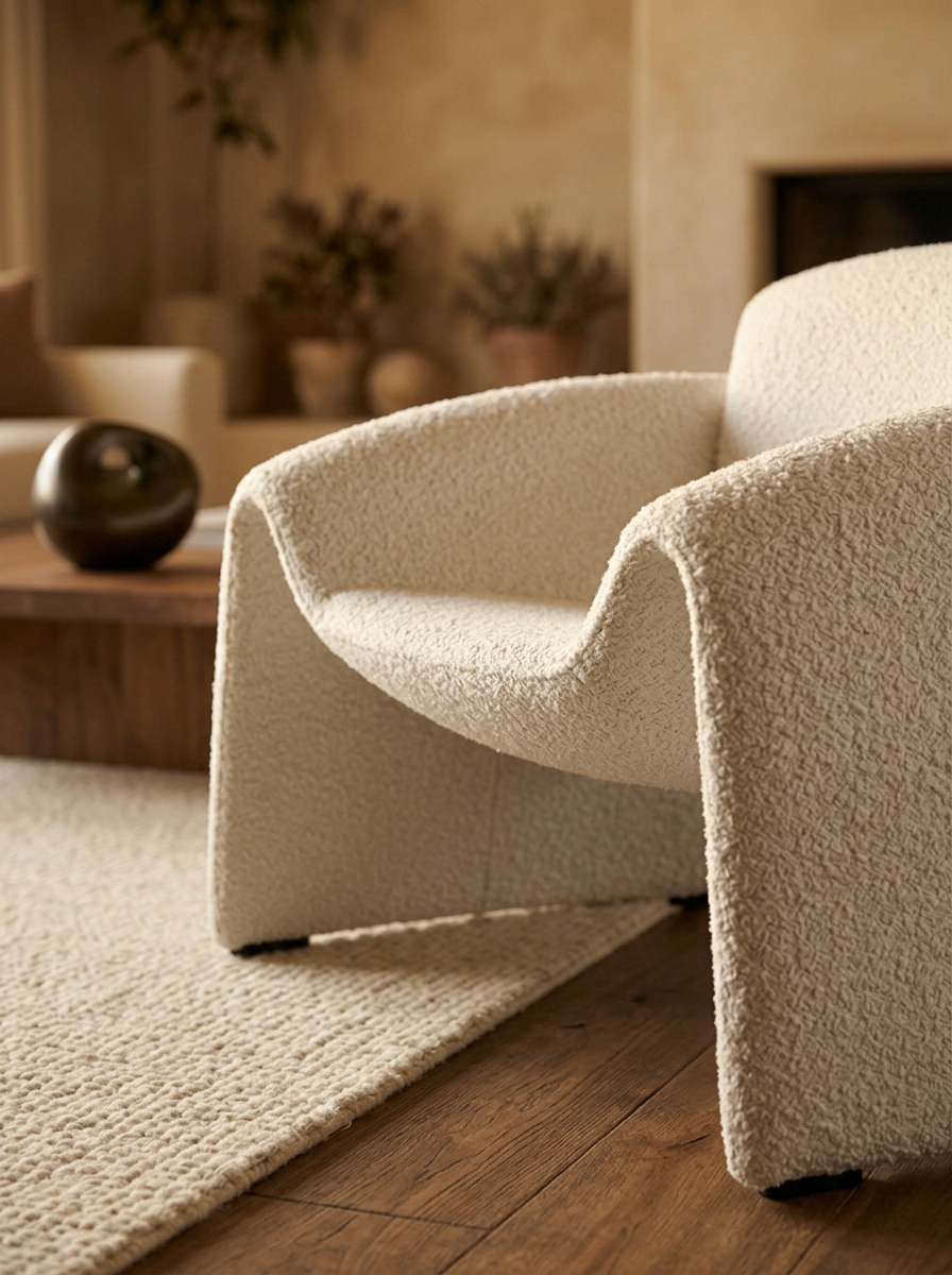 Boucle Sculptural Chair