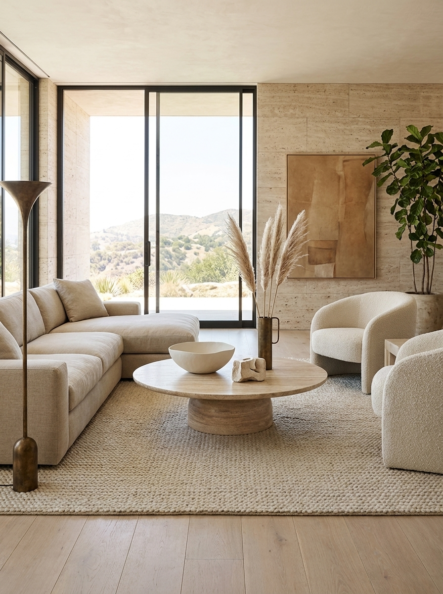 Keld Natural Travertine Coffee Table