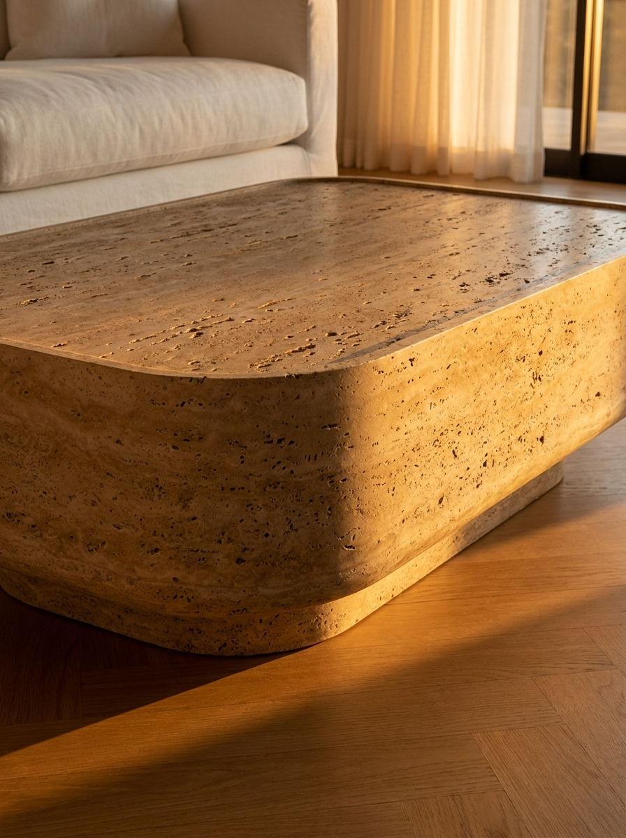 Veld Travertine Coffee Table