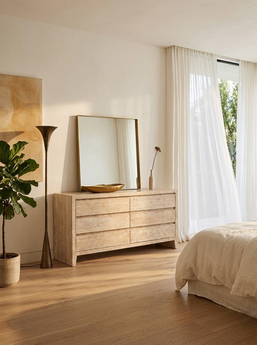 Dale Natural Travertine Dresser