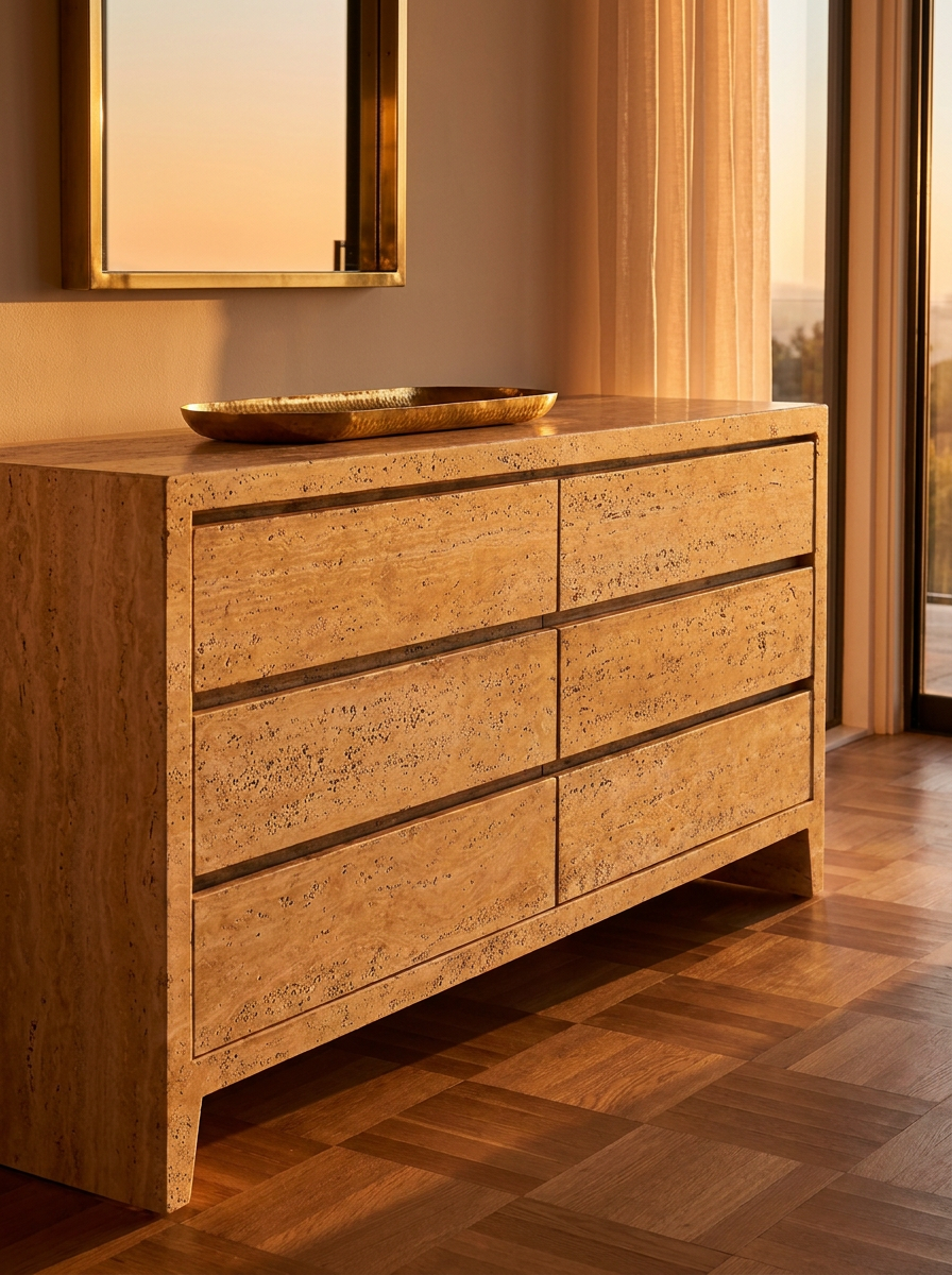 Dale Natural Travertine Dresser