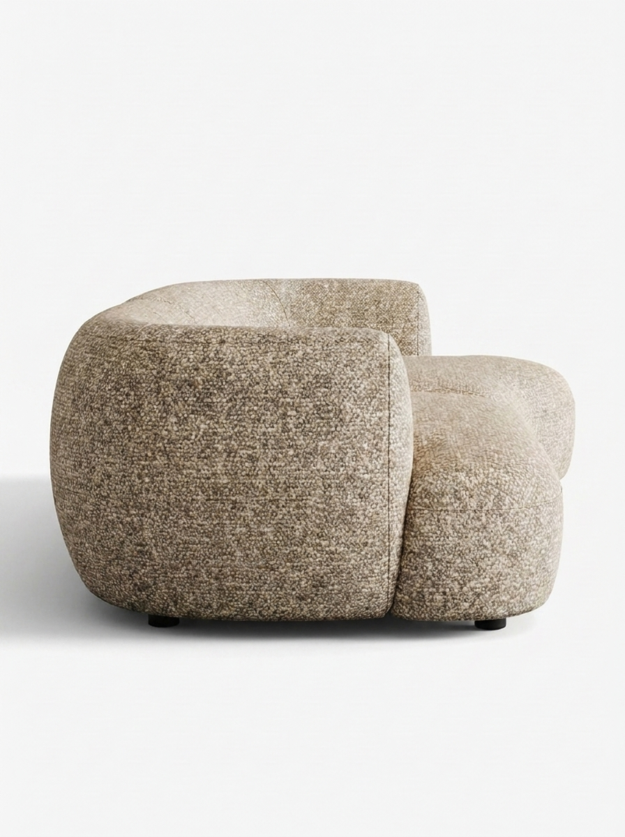 Boat Curved Linen Sofa