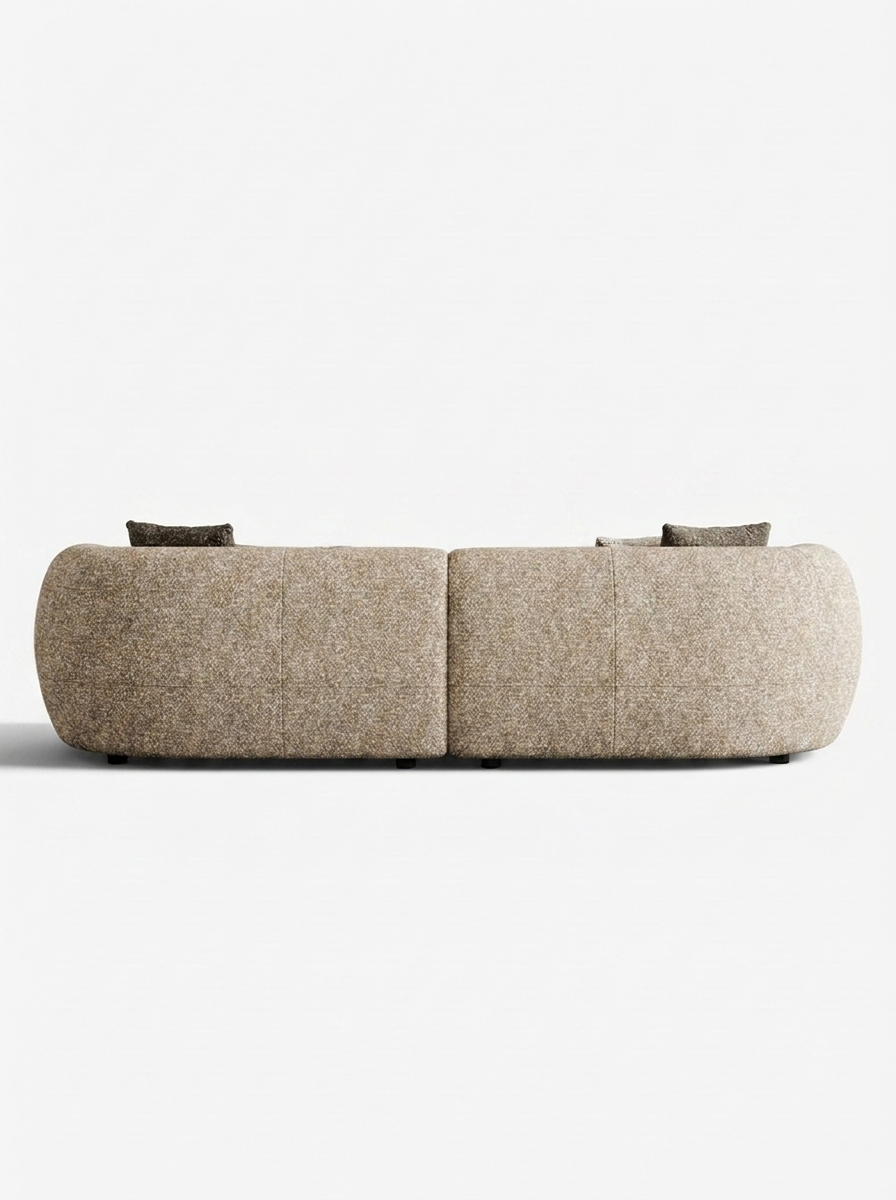 Boat Curved Linen Sofa