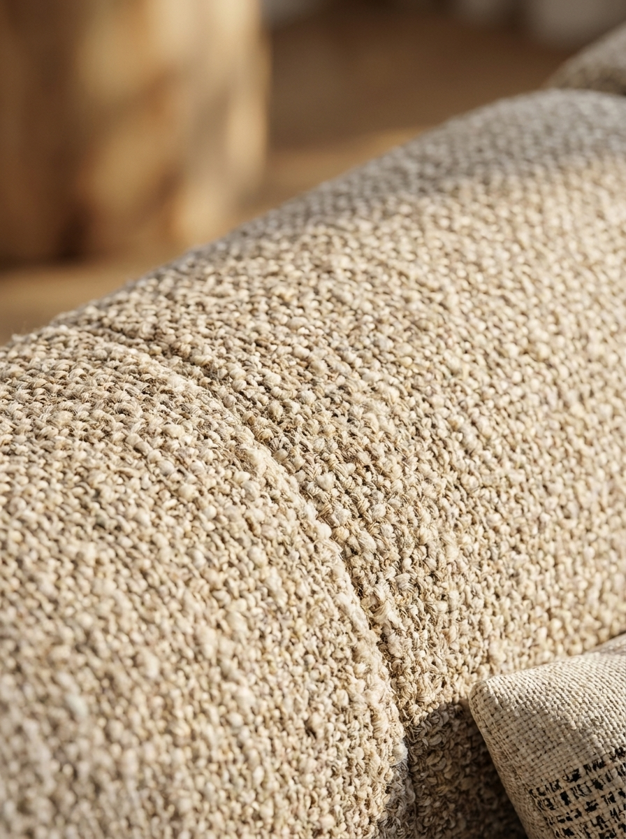 Boat Curved Linen Sofa