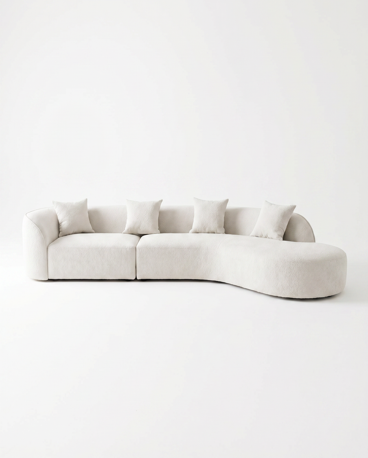 White sofa on a white background