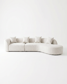 White sofa on a white background