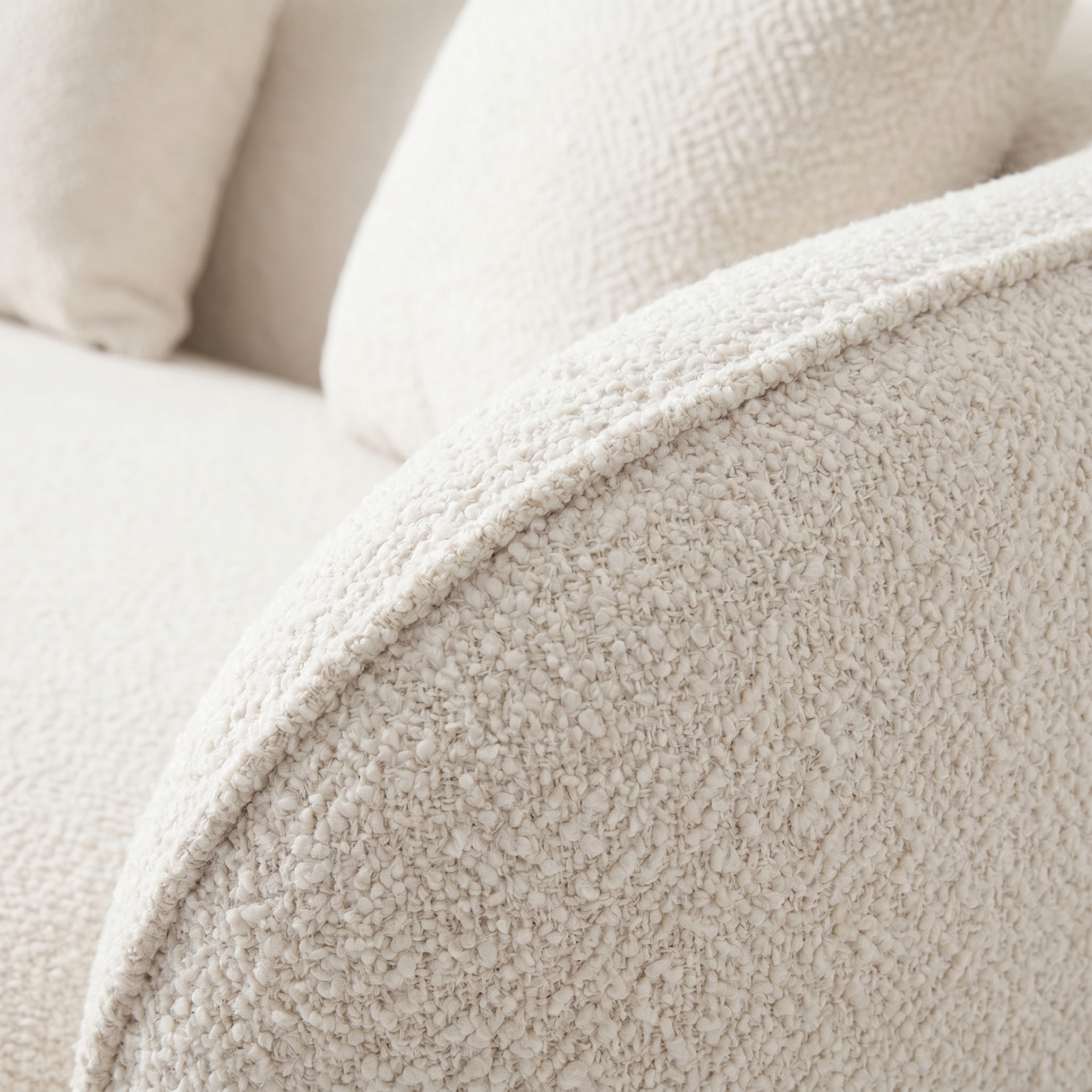 Koln Curved Sofa, close-up of frosted fabric texture