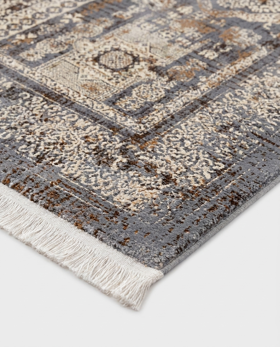 Kors Distressed Heritage Rug, close-up of geometric pattern