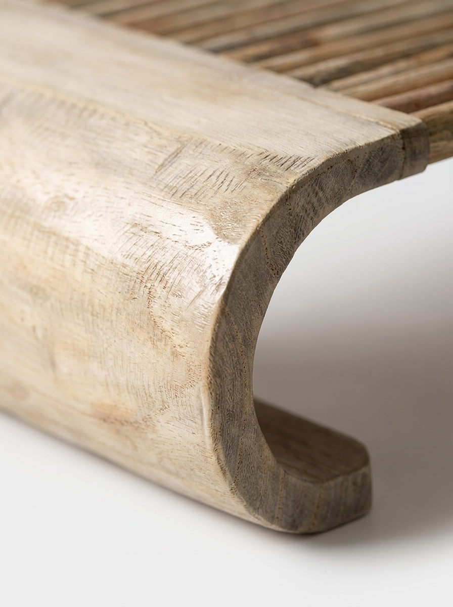 Krok wooden serving tray styled on a tabletop, solid paulownia wood