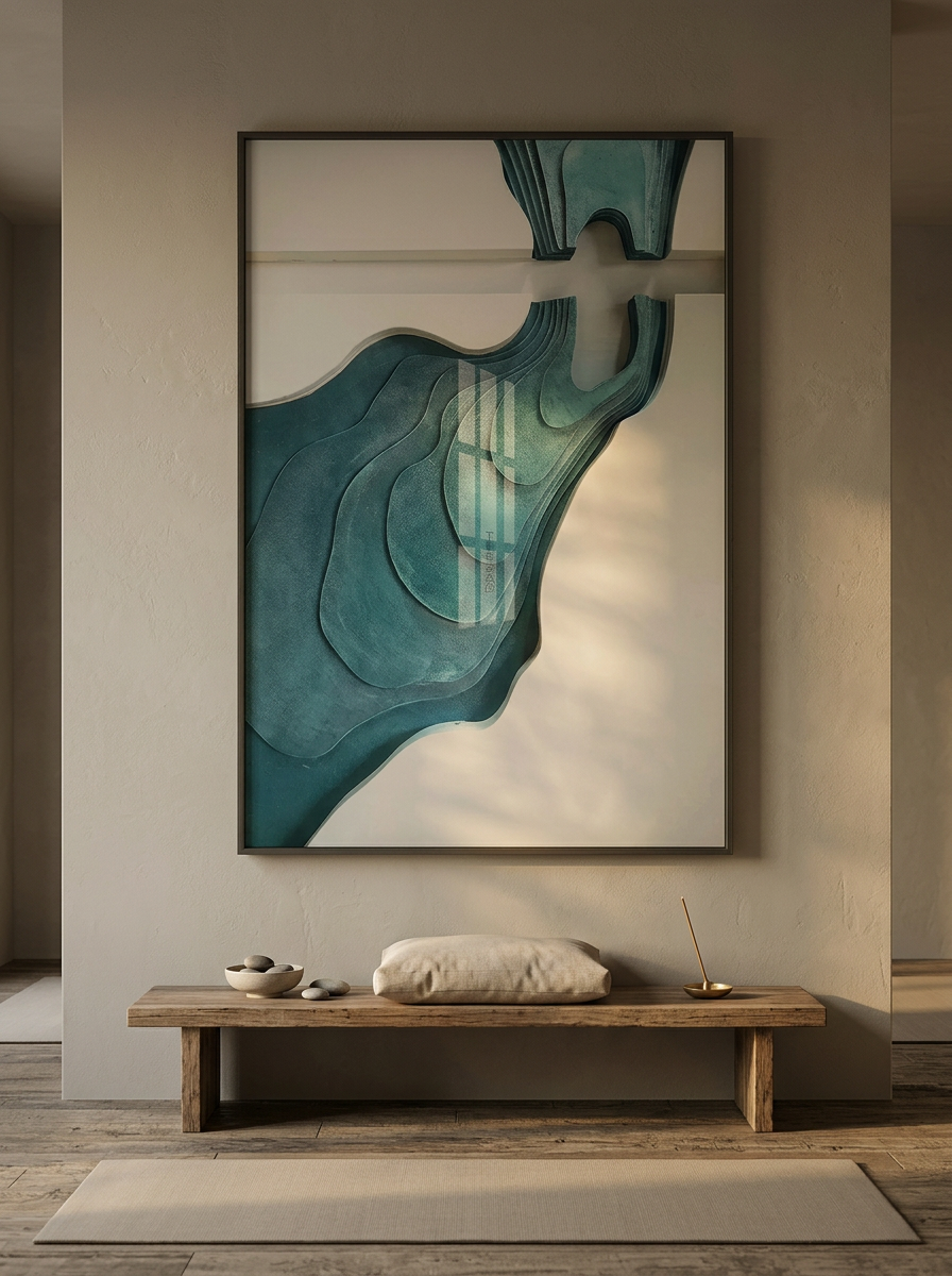 Lagring Wall Art, layered organic artwork, alternate view
