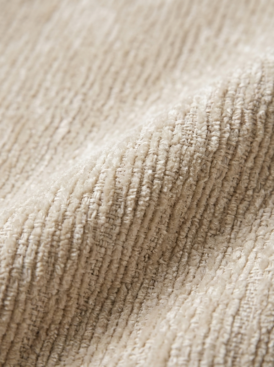 Lugn sectional sofa in cream-taupe chenille and linen-blend upholstery