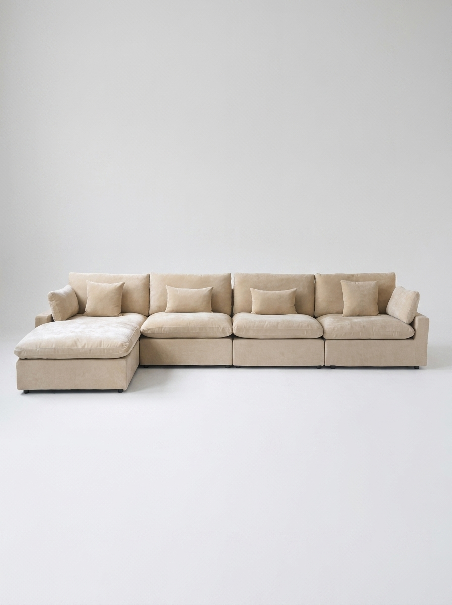 Lugn sectional sofa, front view