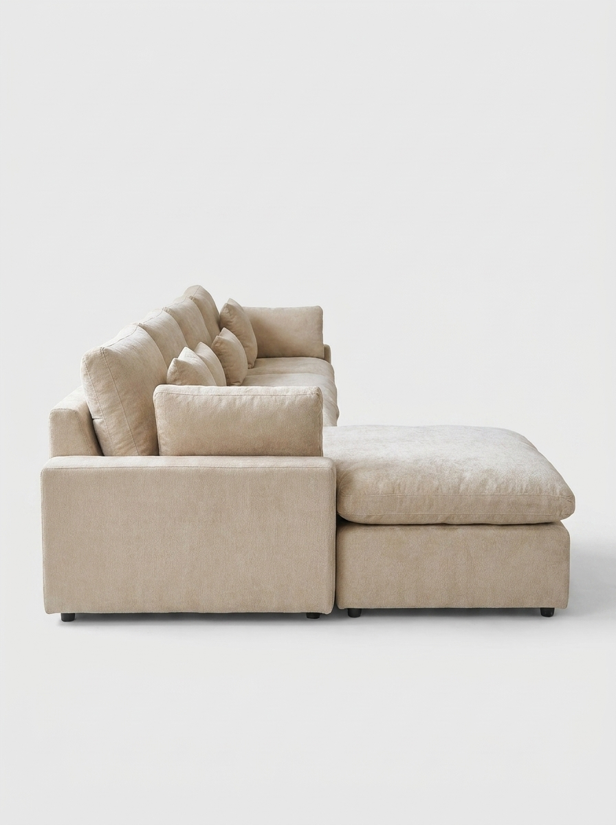 Lugn sectional sofa, side angle view