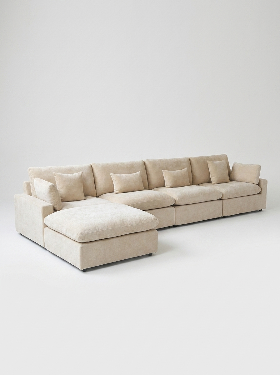 Lugn sectional sofa, three-quarter angle view