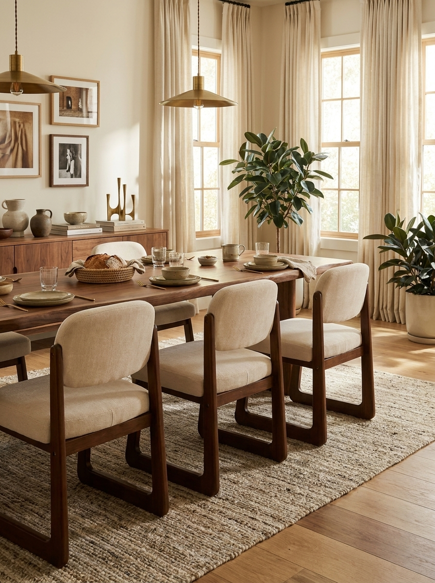 Matsal dining chairs set around a dining table