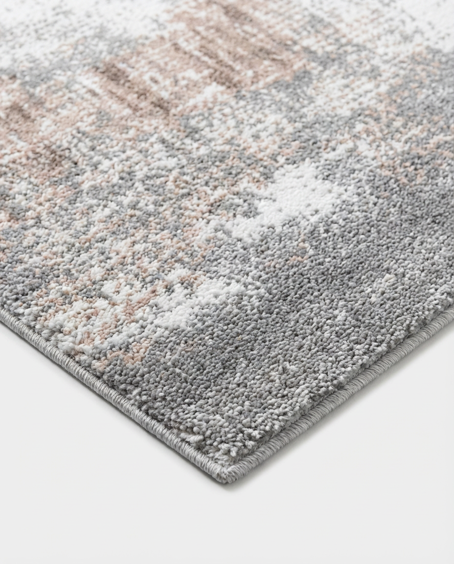 Moss Organic Pebble Rug in Misted Slate, alternate view of pebble pattern