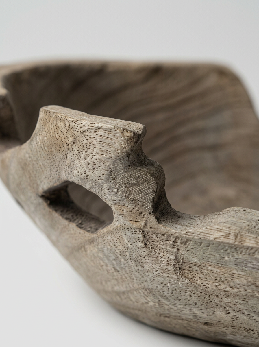 Sota wooden bowl tray styled in a living space, solid paulownia wood