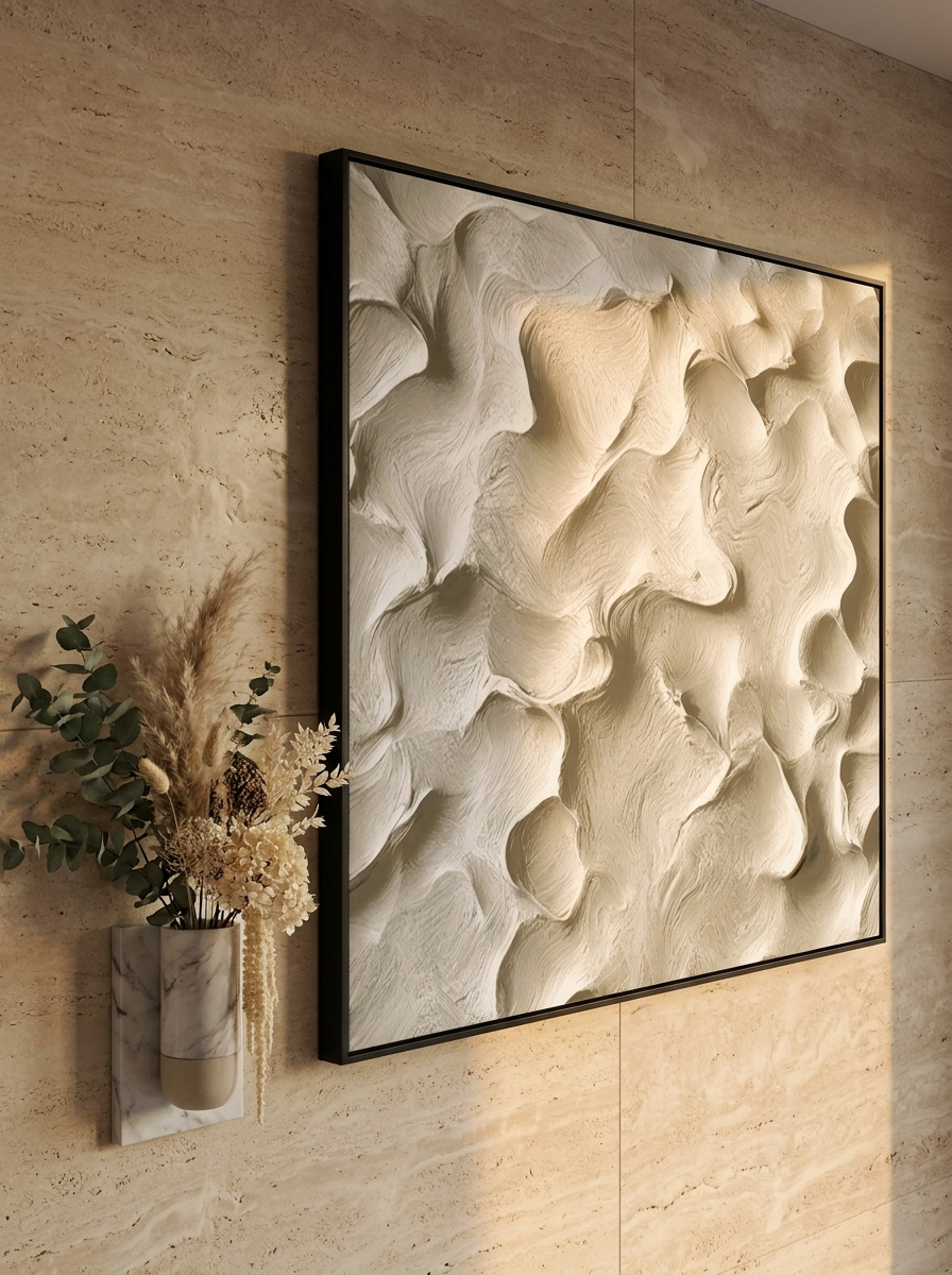 Svall Wave Canvas, wave-textured canvas artwork, alternate view
