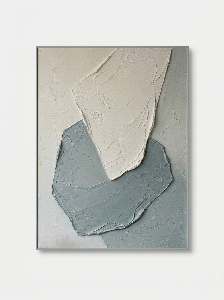 Vagor Abstract Canvas, hand-painted textured artwork on cotton canvas with matte black frame