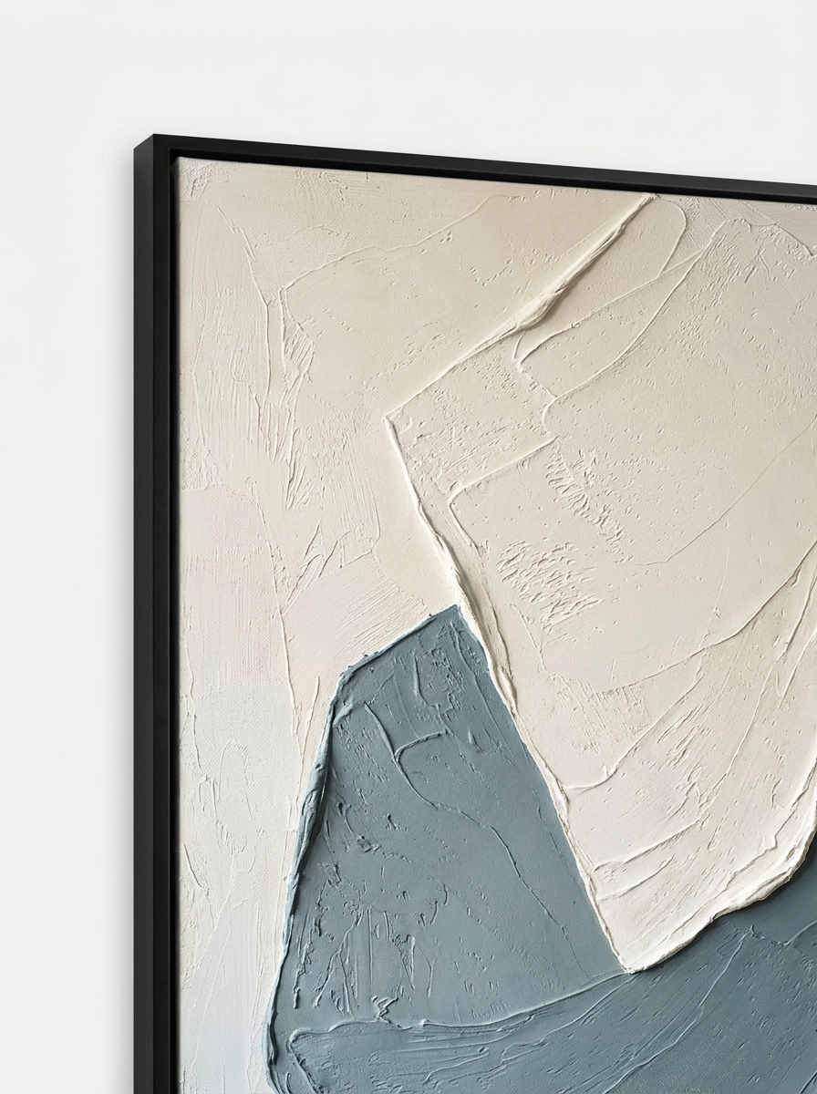 Vagor Abstract Canvas, hand-painted textured canvas artwork, close-up detail