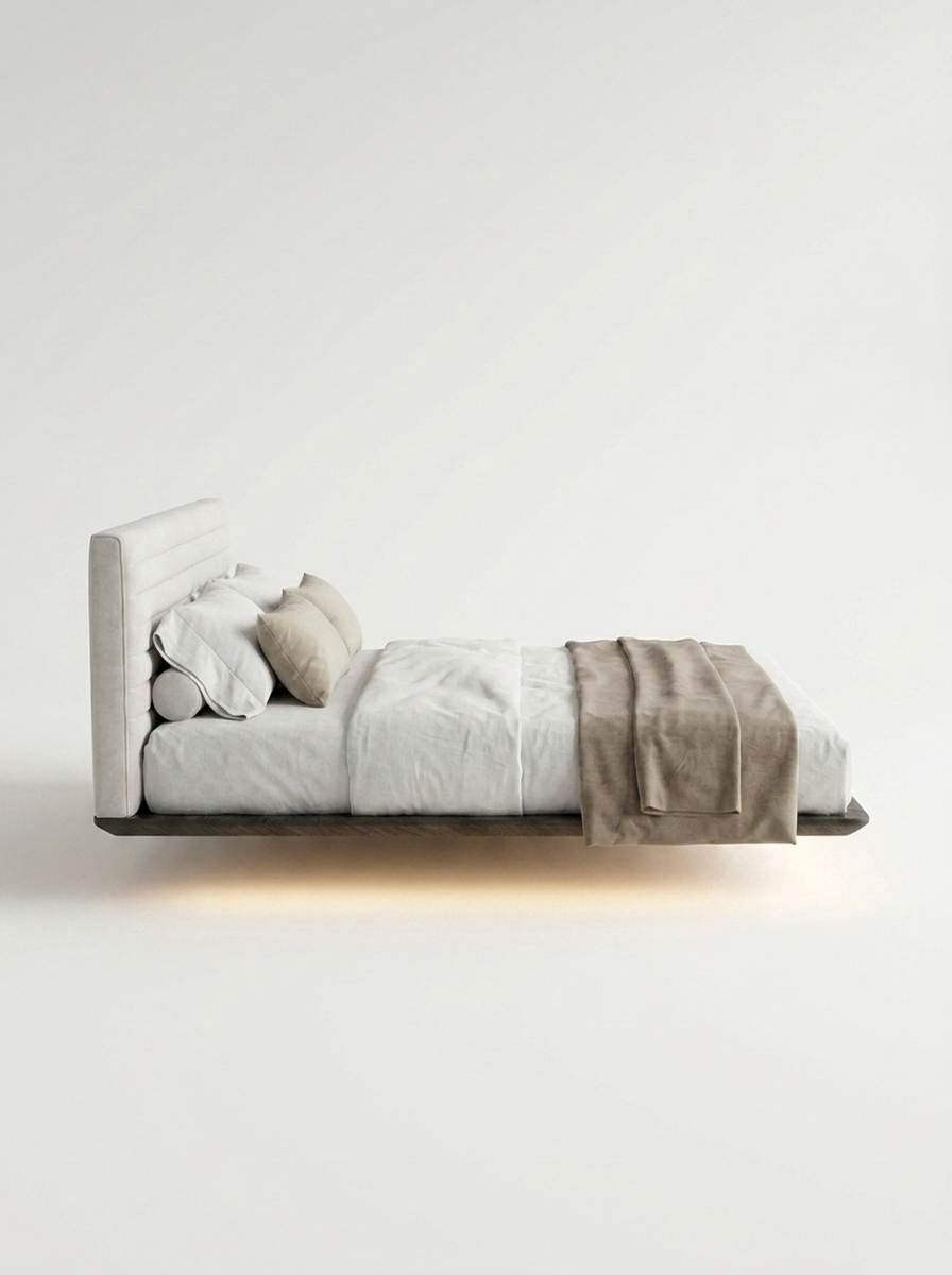 Vanta Floating Bed, floating bed frame, side view