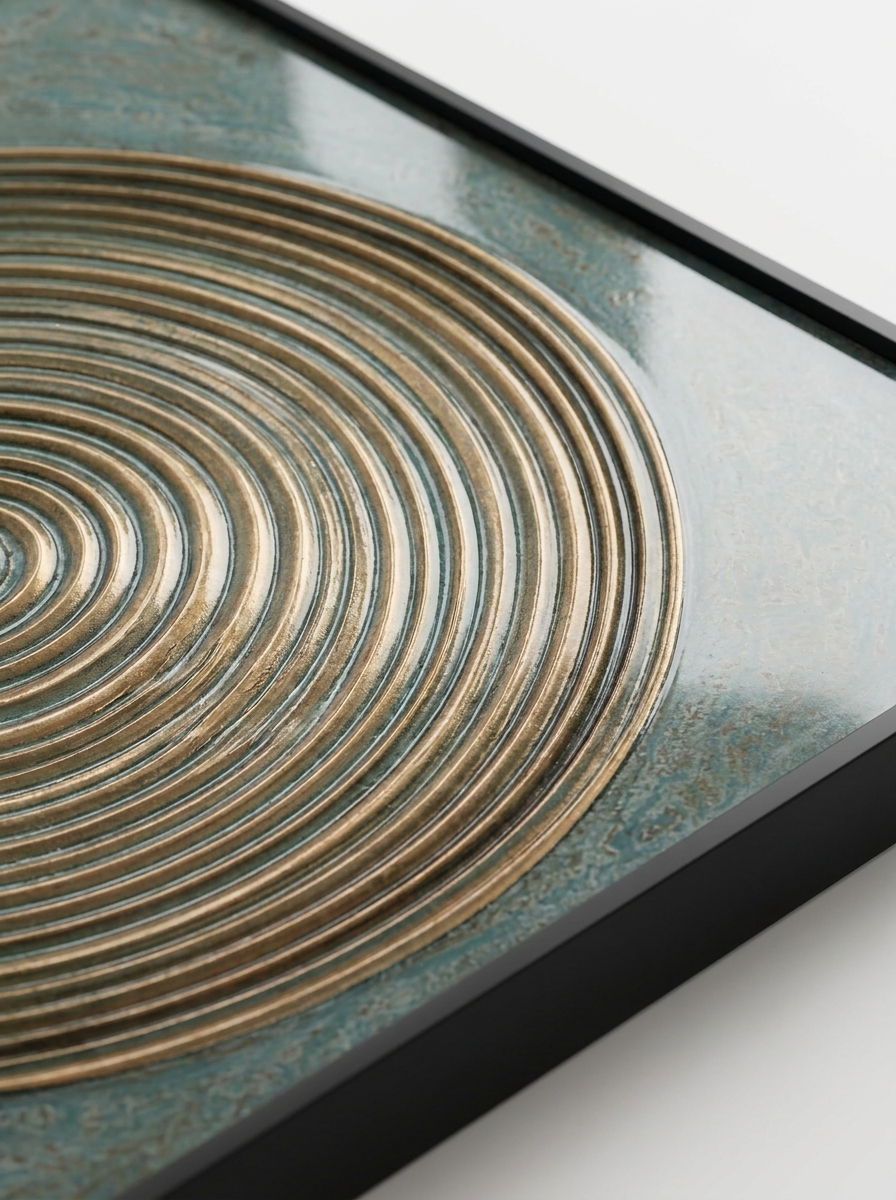 Vaxtrand Wall Art, concentric ring artwork, close-up detail