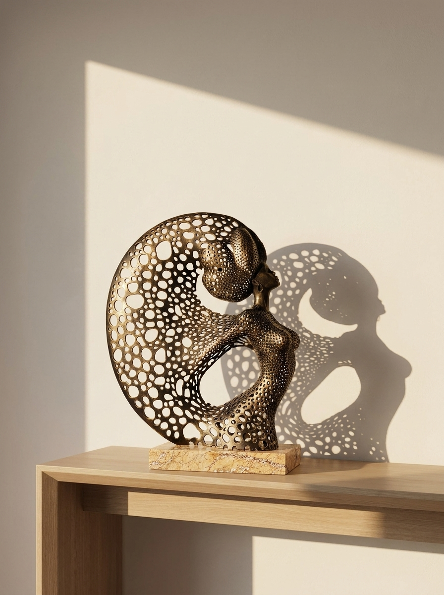 Vera Sculpture, bronze-black patina detail