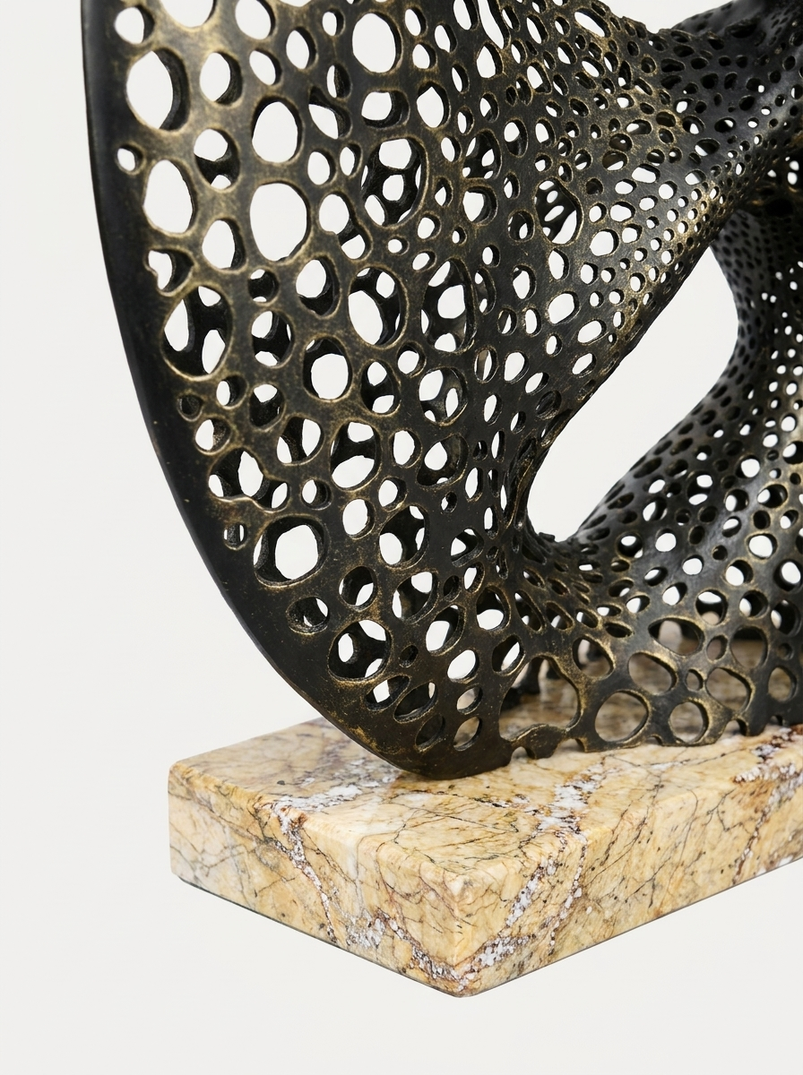 Vera Sculpture, natural marble base detail