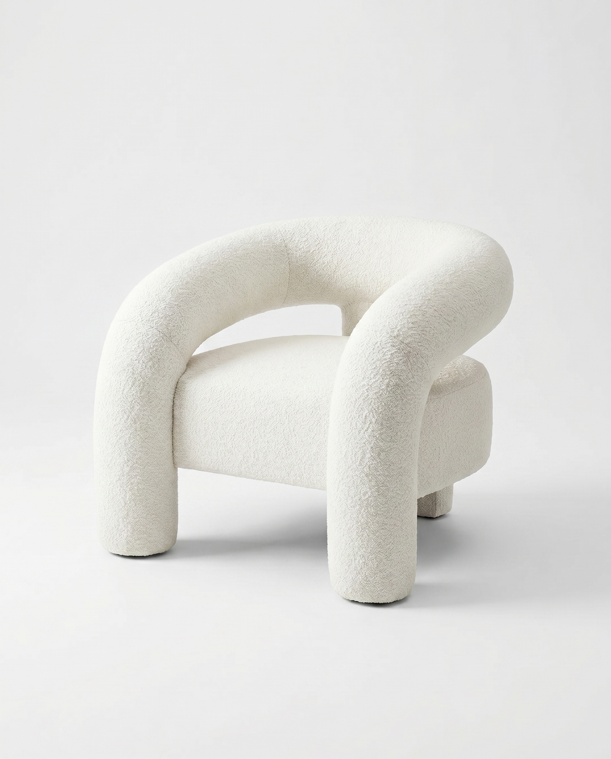 Voss Bouclé Armchair in Oatmeal Pebble, alternate view