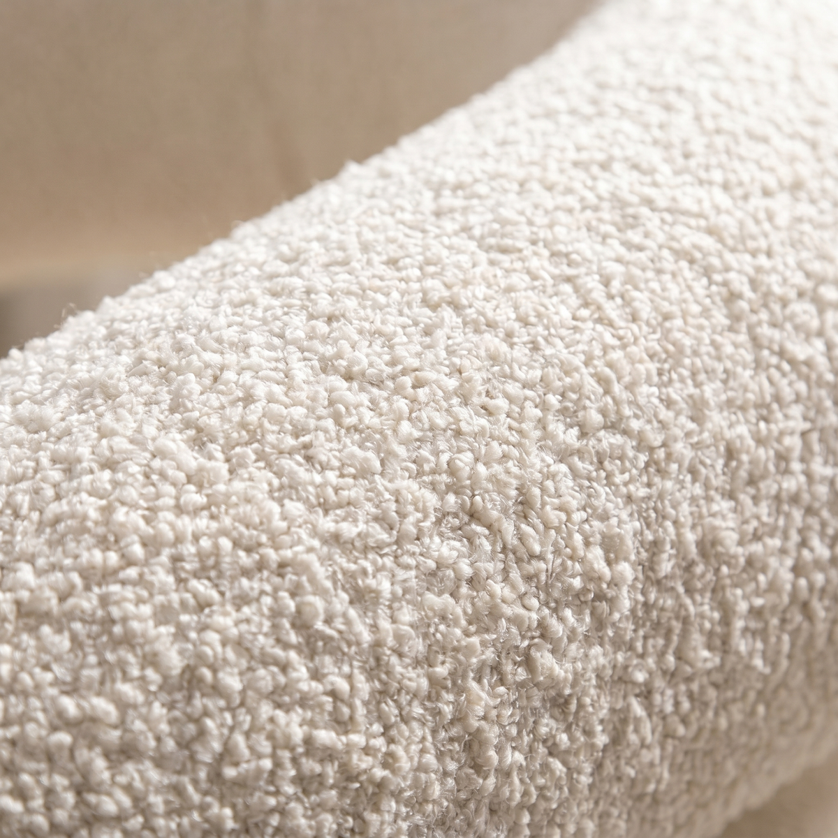 Voss Bouclé Armchair, close-up of bouclé fabric texture